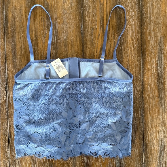 NWT Aerie Floral Lace Corset Top Blue Size XS - Picture 3 of 8